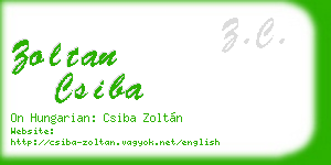 zoltan csiba business card