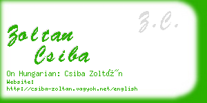 zoltan csiba business card